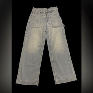 American Eagle, Blue Jean, Super High Rise Baggy Wide Leg, Size 6